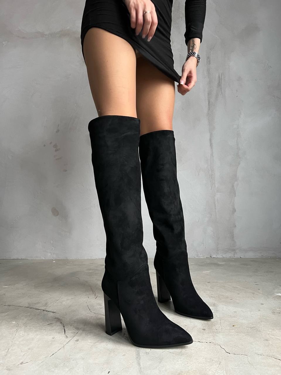 Сапоги в замше SZ37-1.K11